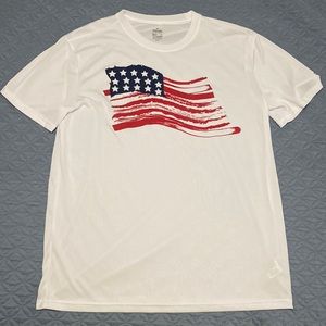 Large Spalding USA flag dri fit tee
